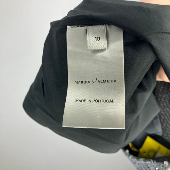 NWT REMADE MARQUES ALMEIDA Sequinned Mini Skirt Silver Medium 6 - Picture 6 of 7